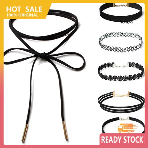 Bộ 6 cái vòng cổ choker phong cách độc lạ sành điệu cho nữ