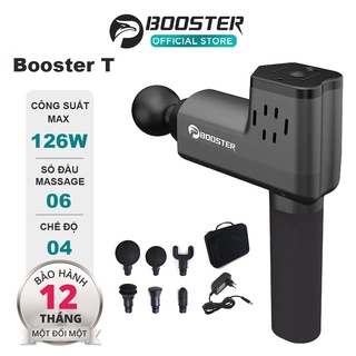  Máy massage cầm tay BOOSTER T Súng massage gun thư giãn cơ bắp trị liệu đau nhức mỏi -135W 6 Đầu 5 Tốc Độ Sạc Pin 