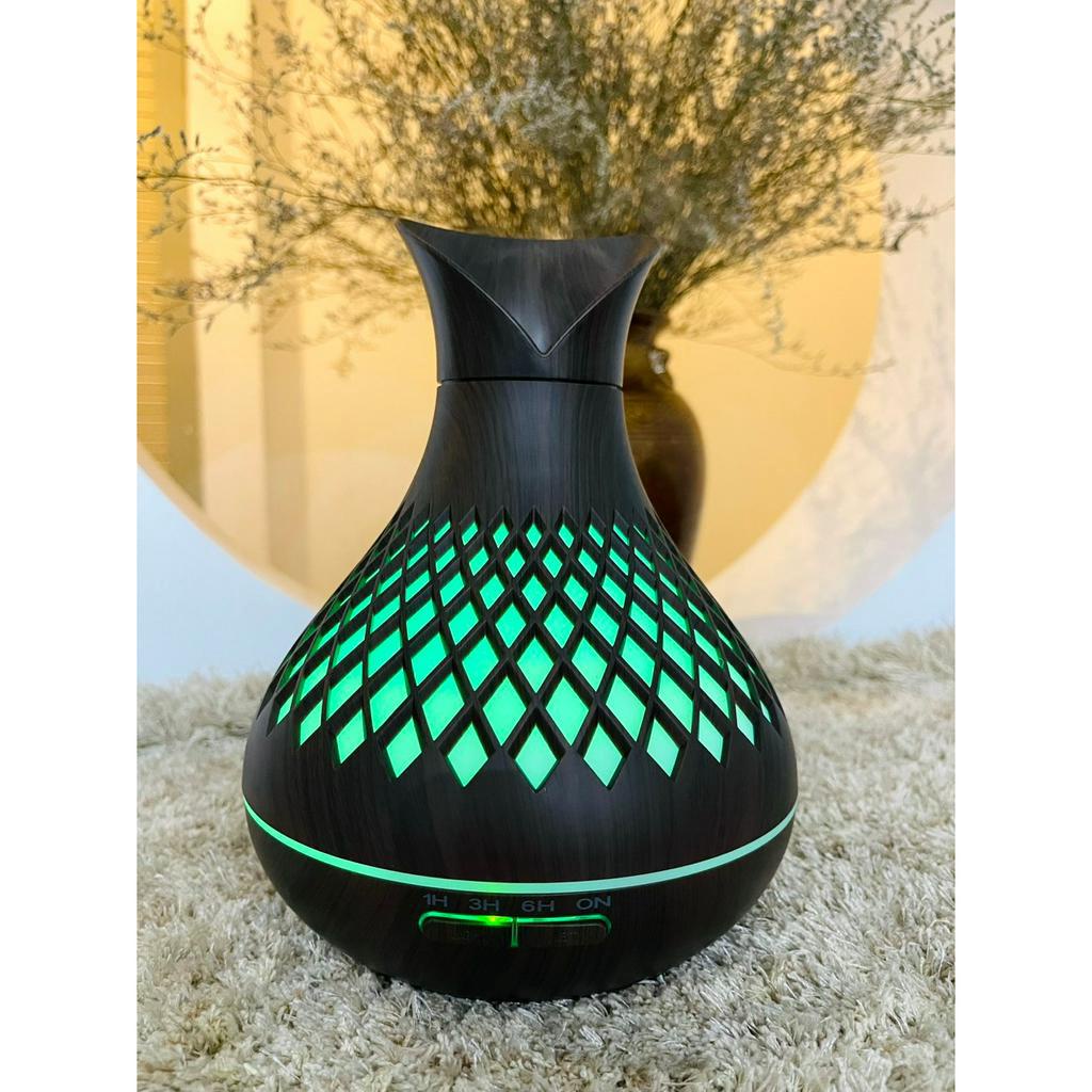 MÁY XÔNG TINH DẦU TULIP LƯỚI 550ml lan tỏa hương thơm, có REMOTER,thay thế đèn ngủ, giúp khử mùi, thơm phòng, đuổi muỗi