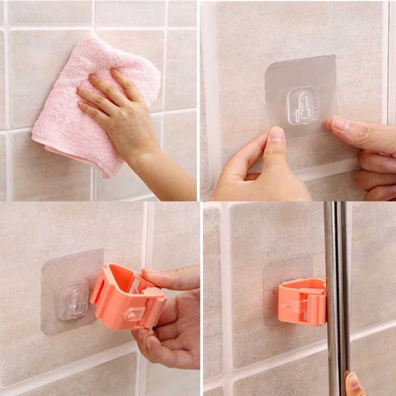 Móc dán tường treo cây lau nhà , chổi đa năng
