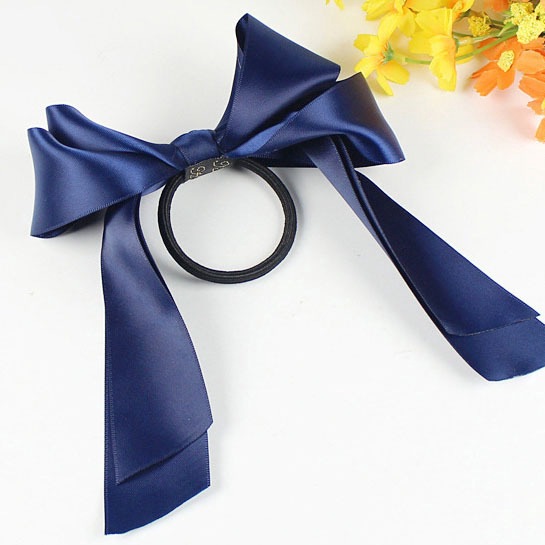 Băng Đô Nơ Hai Lớp Bằng Vải Satin Dễ Thương Phong Cách Hàn Quốc