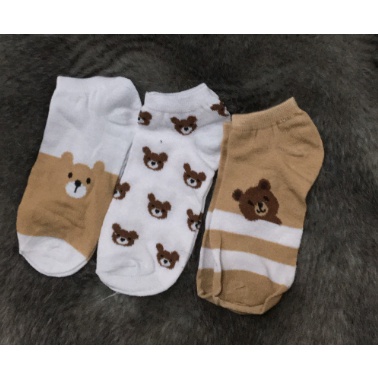 PVN49467 Set 5 đôi tất nữ, vớ nữ cổ ngắn style vintage dễ thương, chất liêu thoáng mát co giãn 4 chiều Giá Rẻ