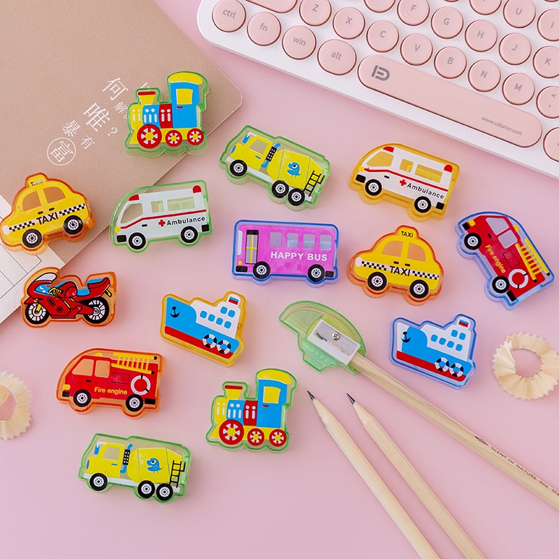 1 Đồ Chuốt Bút Chì Hình Xe Hơi Hoạt Hình