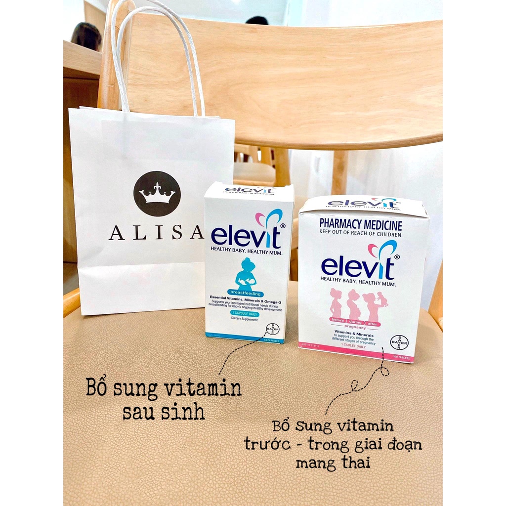 Vitamin tổng hợp Elevit cho mẹ bầu, menevit cho bố - ALISA