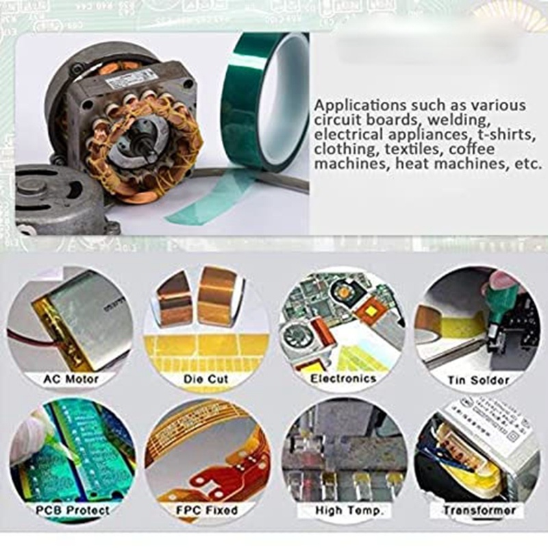 Set 5 Cuộn Băng Keo Polyimide Chịu Nhiệt Độ Cao Đa Ứng Dụng