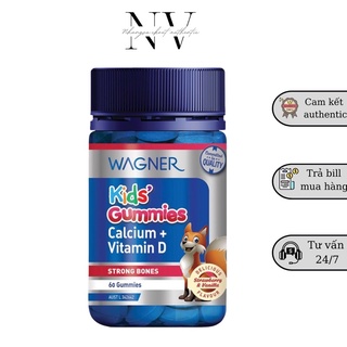 Kẹo vitamin Wagner Kids Gummies Calcium+vitD 60v