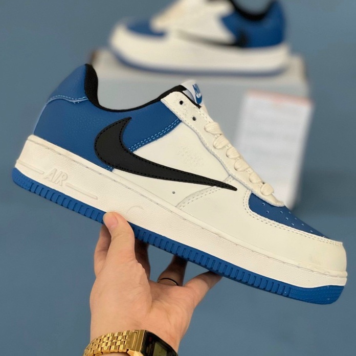 Giày Sneaker AF1, Air Force 1 Travis xanh bản SC Trung Chuẩn