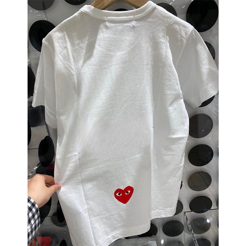 Áo Thun Tay Ngắn Cổ Tròn In Chữ Cdg Kawakubo Rei play Hợp Thời Trang Cho Nam Và Nữ