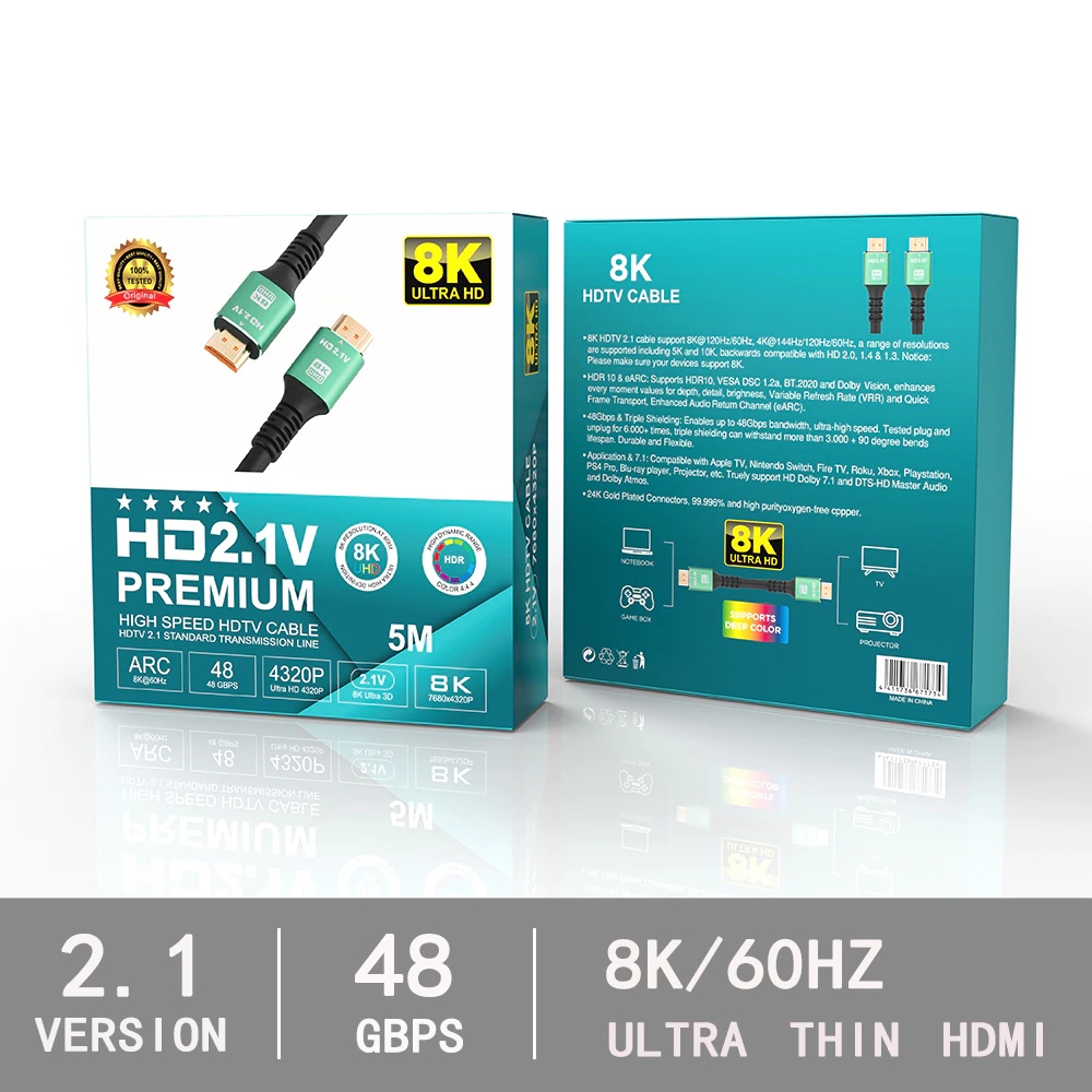 Cable HDMI 8K cao cấp Borrve , cáp HDMI 8K Ultra HD dùng cho máy chiếu , máy tính , tivi 8k cao cấp