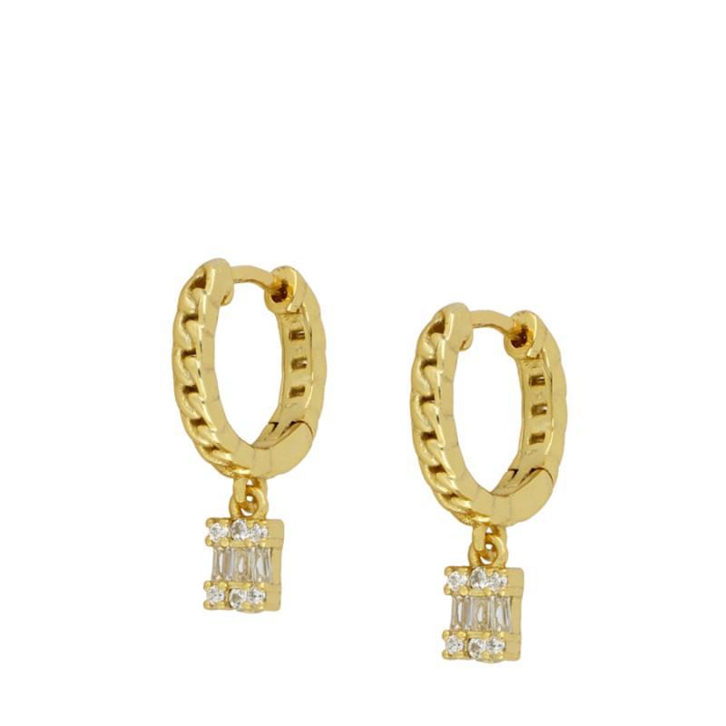 Khuyên Tai Đính Đá Zircon Đơn Giản Phong Cách Hàn Quốc Thời Trang Không Gây Dị Ứng