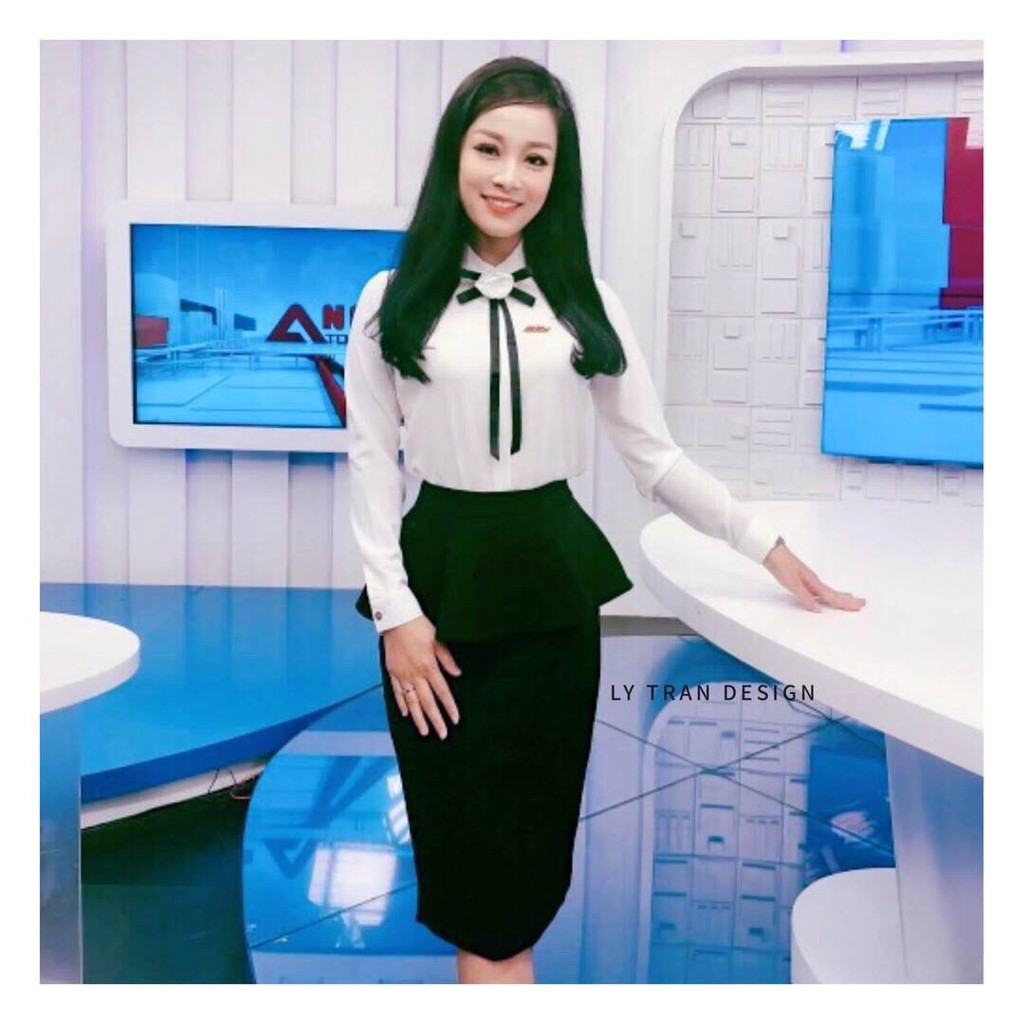 ÁO SƠ MI CÔNG SỞ PHỐI NƠ CỔ