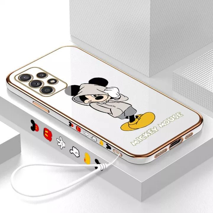 Ốp Điện Thoại Mềm Hình Chuột Mickey Mạ Chrome Cho Samsung A32 4G A52 4G A72 4G A21S A20S A02S