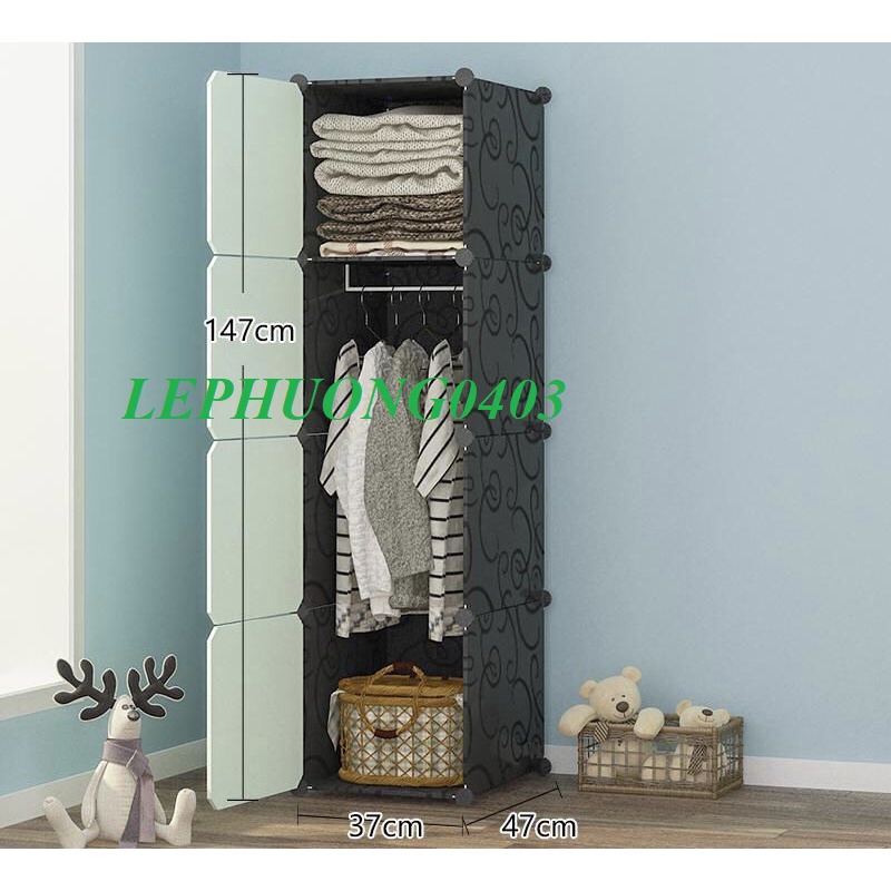 TỦ NHỰA LẮP GHÉP ĐA NĂNG 4 Ô ĐỰNG ĐỒ DÙNG TIỆN ÍCH THÔNG MINH