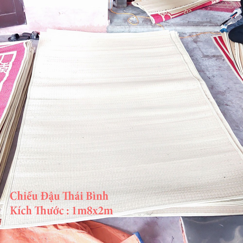 Chiếu Cói Đậu Thái Bình Trắng Kích Thước (1m8x 2m)