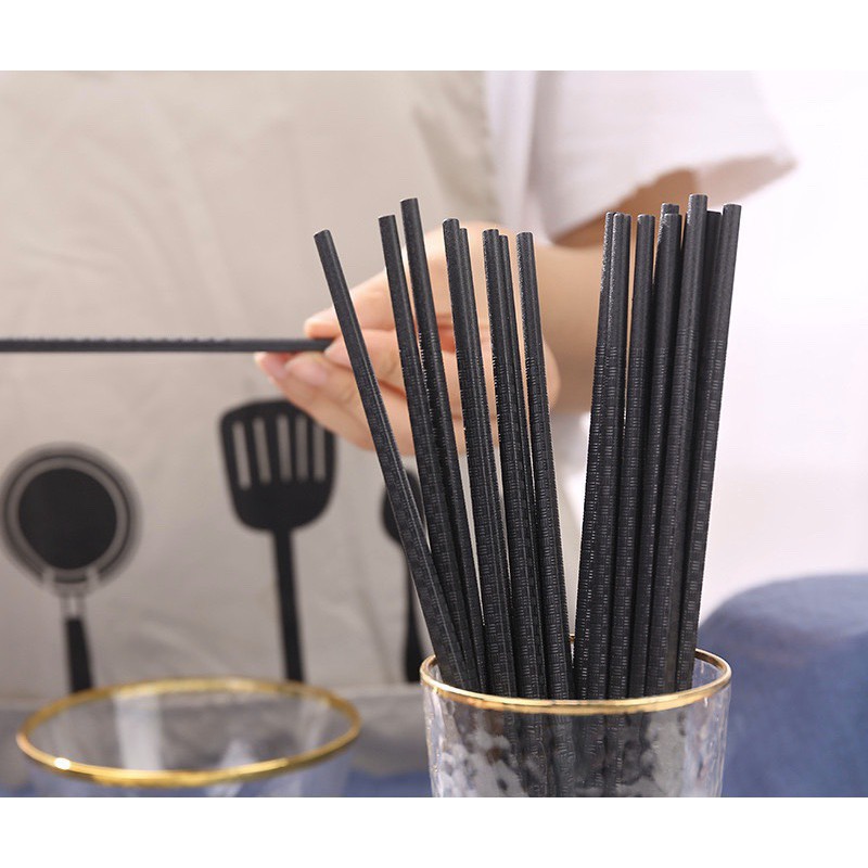 Đũa nhật, đũa nhựa bộ 10 đôi phong cách Nhật Bản, chống nấm mộc, đạt chỉ tiêu kháng khuẩn, tốt hơn đũa gỗ 2381