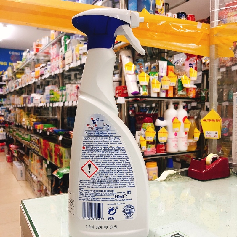 Xịt tẩy rửa đa năng Antikal Classic 750ml siêu sạch