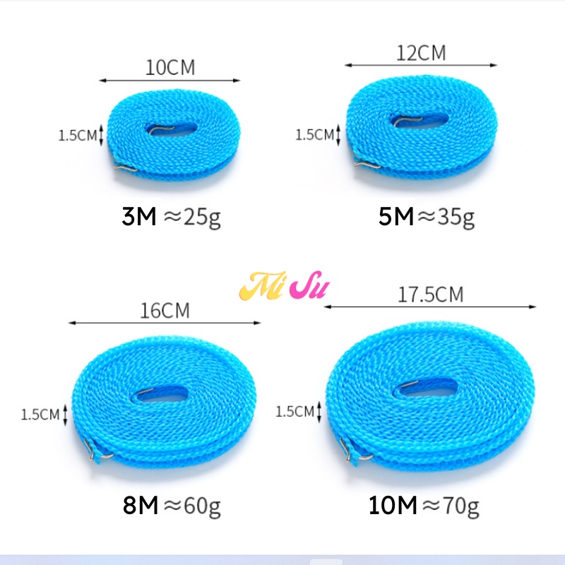 Dây phơi quần áo chống dồn đồ dây phơi đồ đa năng thông minh - Misu