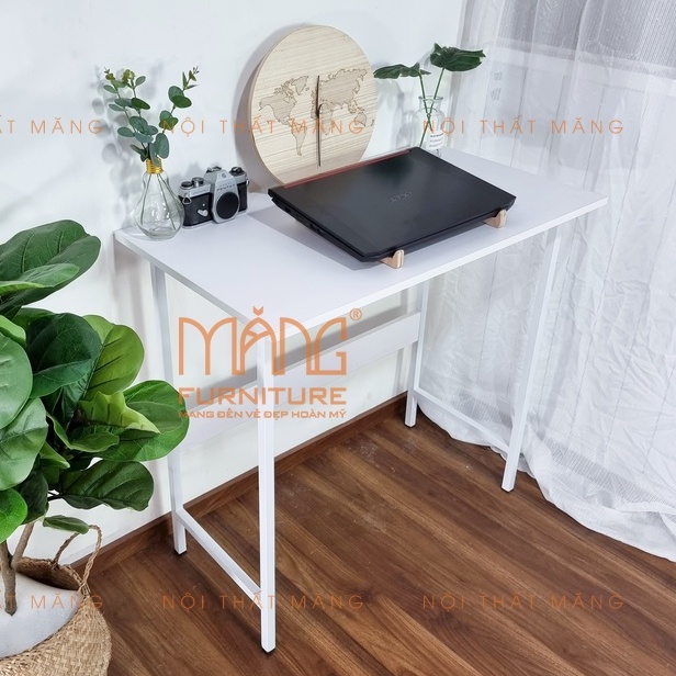 Bàn làm việc, học tập, văn phòng, chân sắt U1, BLV01 KT: D80 x R40 x C75cm, Đầy đủ linh kiện ốc vít lắp ráp