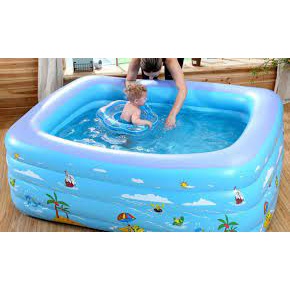 Bể Bơi Cho Bé Phao Bơi Trong Nhà 3 Tầng Cho Trẻ Em, Hồ Bơi Tắm Cho Bé Dày Dặn, Bền Đẹp, ĐÁY 2 LỚP CHỐNG TRƯỢT