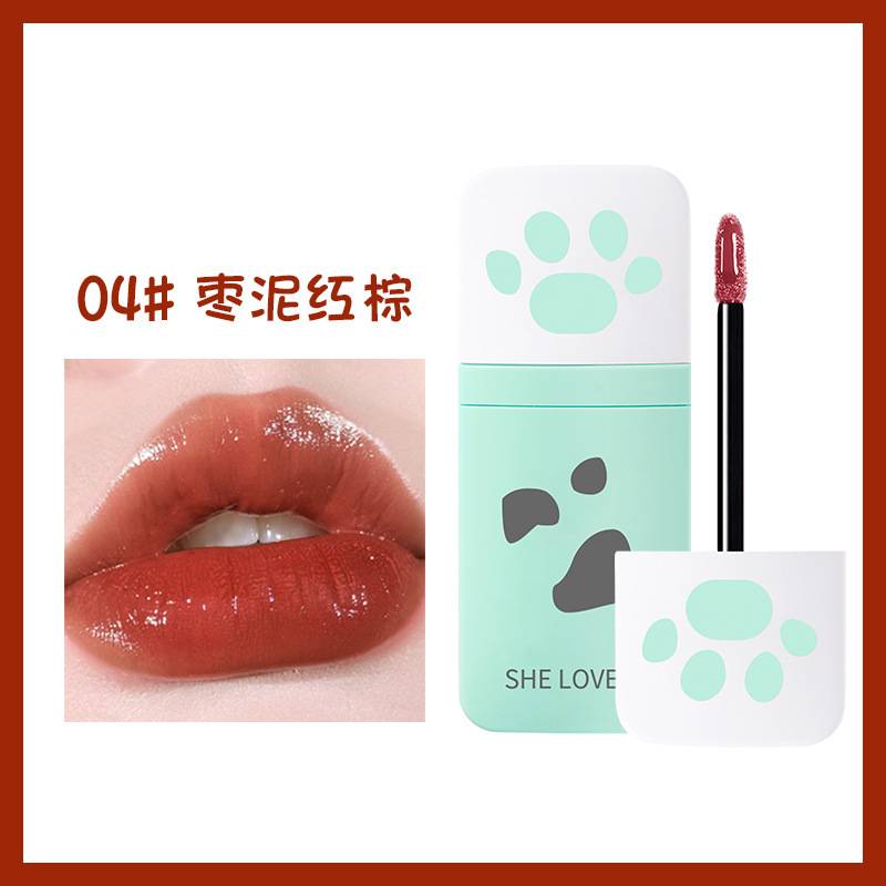 (Hàng Mới Về) Set Son Môi Dưỡng Ẩm Không Thấm Nước Thiết Kế Hình Chân Mèo Phong Cách Hàn Quốc Sheloves | BigBuy360 - bigbuy360.vn