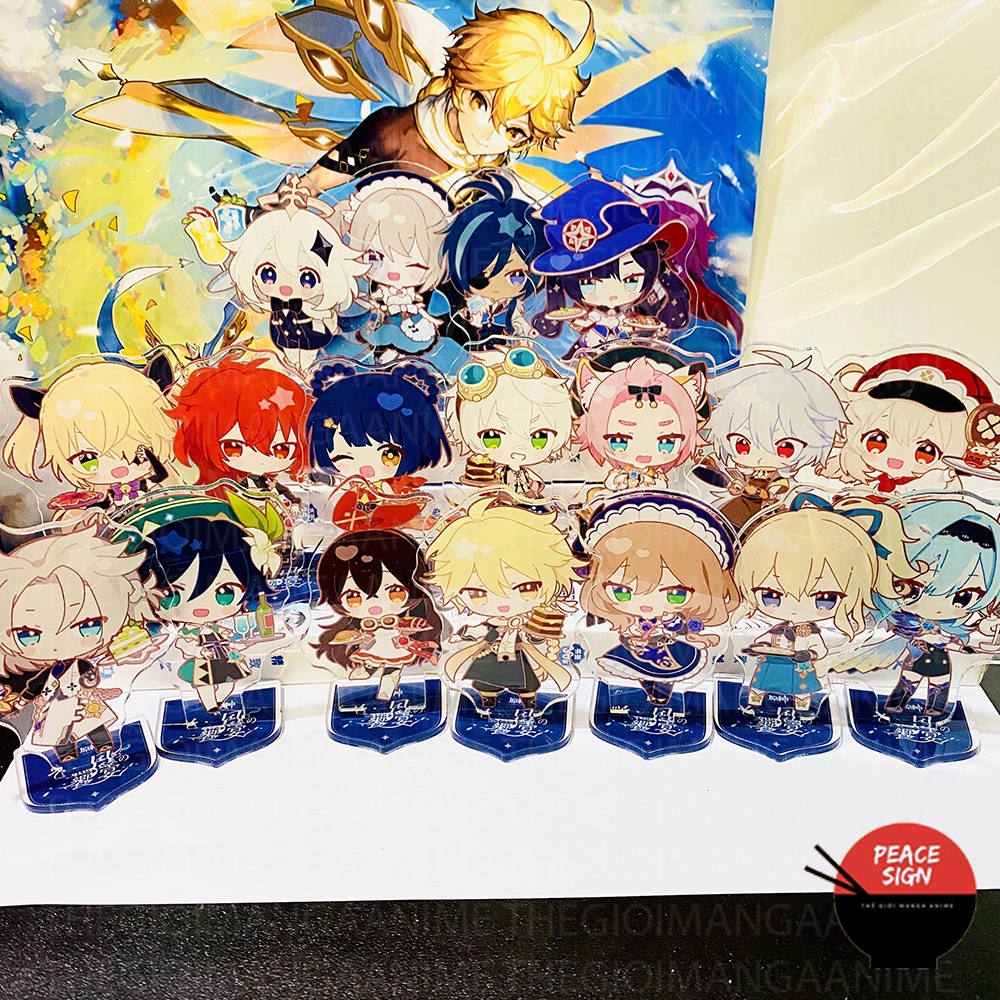 Mô hình Standee GENSHIN IMPACT Sweets Paradise ver QUÁN ĂN game anime chibi mica trưng bày