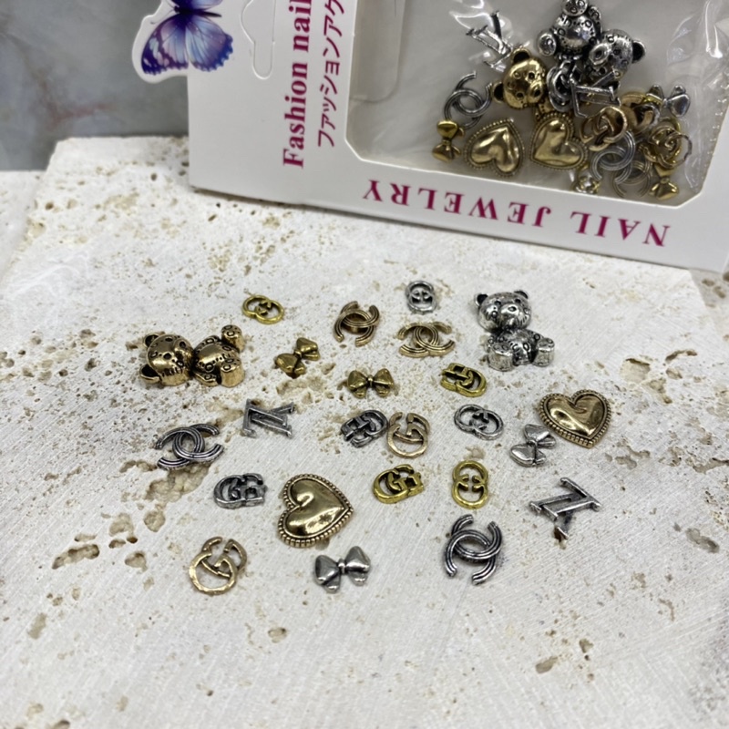 Charm kim loại cao cấp charm nail không xỉn màu (ib chọn mẫu)