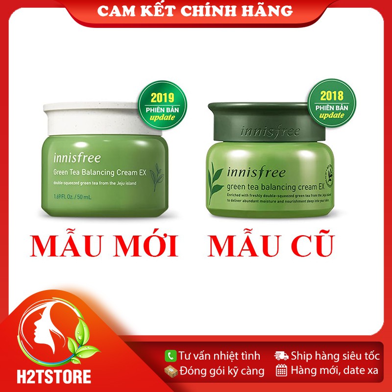 [Hàn Quốc + Authentic] Kem Dưỡng Da Trà Xanh Innisfree Green Tea Balancing Cream EX 50ml