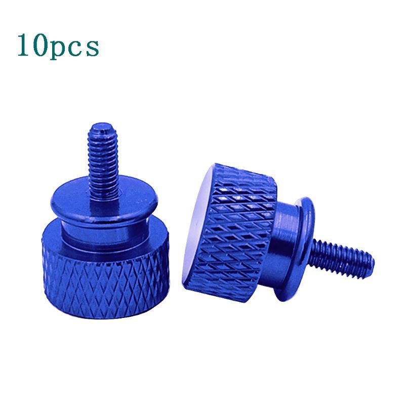 H.S.V✺10PCS M3 Aluminum Anodized Thumb Screws Computer Case Hand Grip Knurled Screw