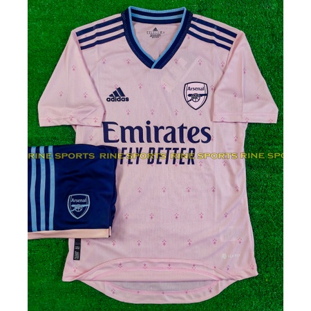 Bộ Áo bóng đá Arsenal hồng Super Bodyfix Thailand mùa giải 2022-2023 Giống thi đấu 100%