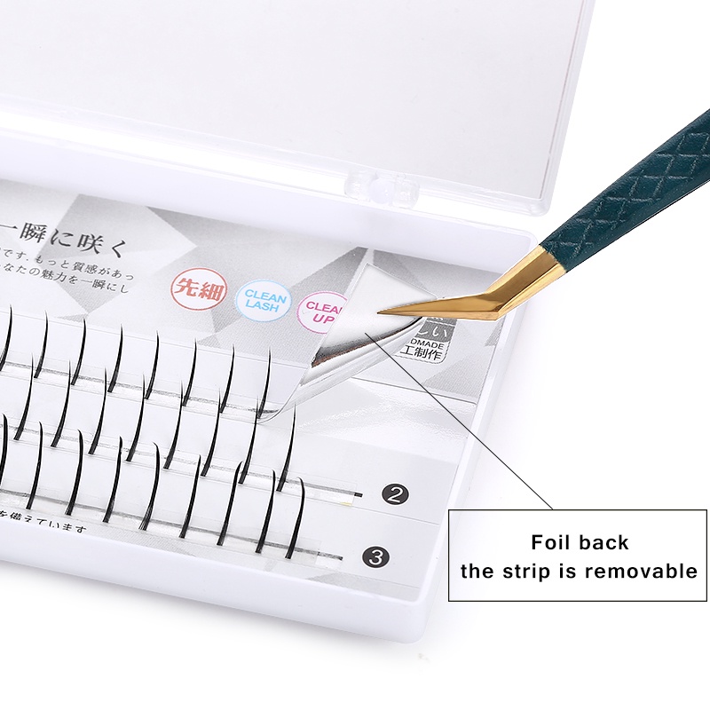 60 cụm lông mi kéo dài hình dạng một quạt cá nhân phẳng 3D mịn, chuẩn bị khối lượng lông mi mở rộng các mỹ phẩm trang điểm