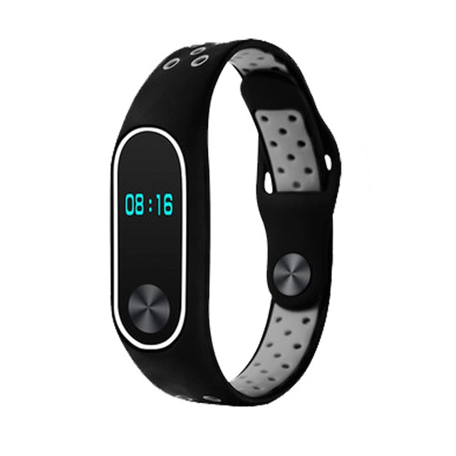 AMORUS Dây đeo silicon cho đồng hồ thông minh Xiaomi Mi Band 2 - Màu Đỏ