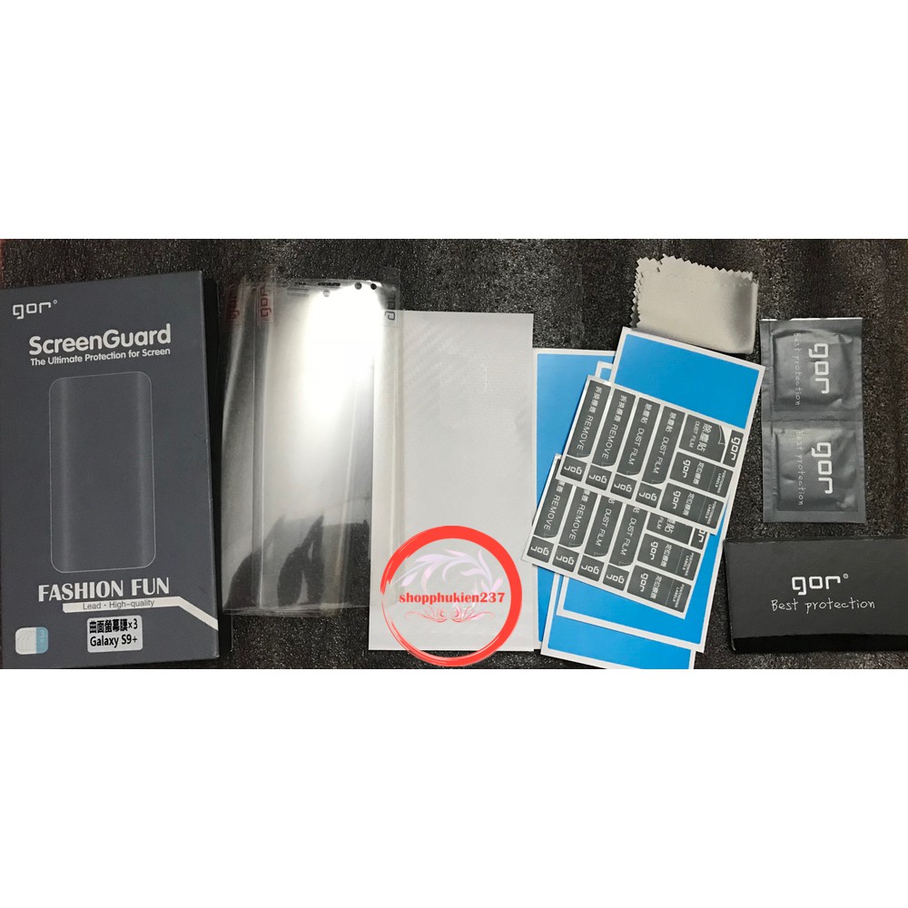 [Freeship toàn quốc từ 50k] BỘ DÁN DẺO GOR DÀNH CHO SAMSUNG GALAXY S9 , S9 PLUS GỒM 3 MIẾNG MẶT TRƯỚC + CARBON MẶT SAU
