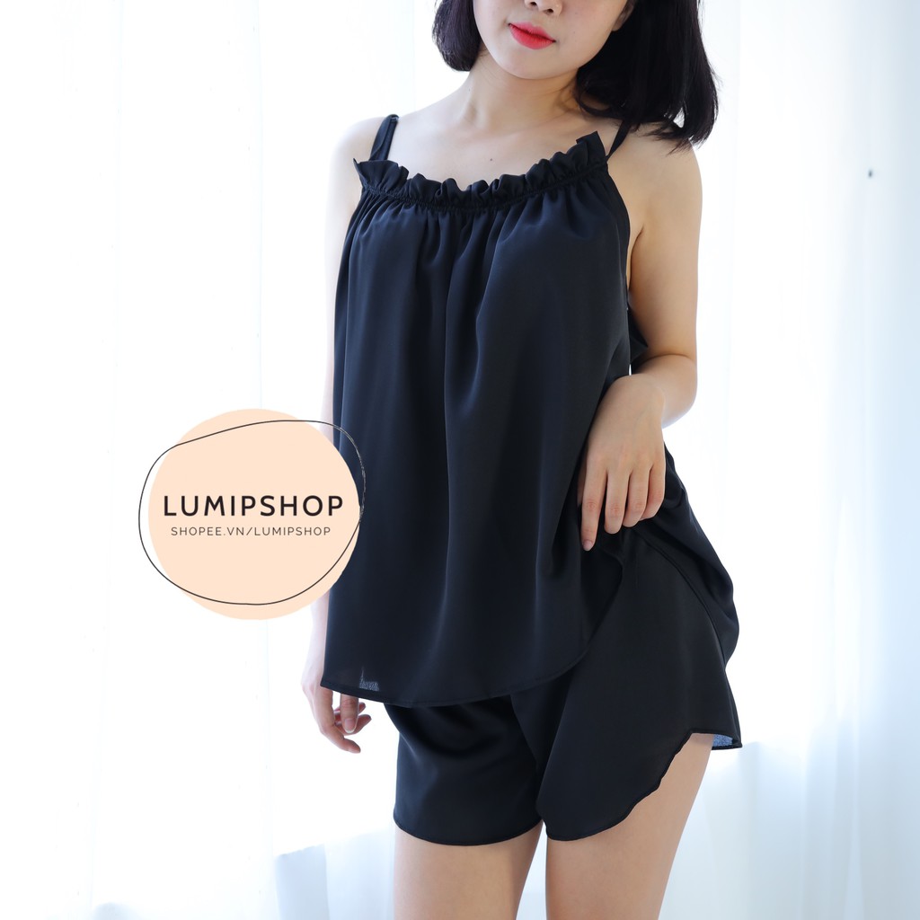 Áo 2 dây nữ mặc nhà chất vải lụa satin sexy thoáng mát thấm hút mồ hôi AL120 | BigBuy360 - bigbuy360.vn