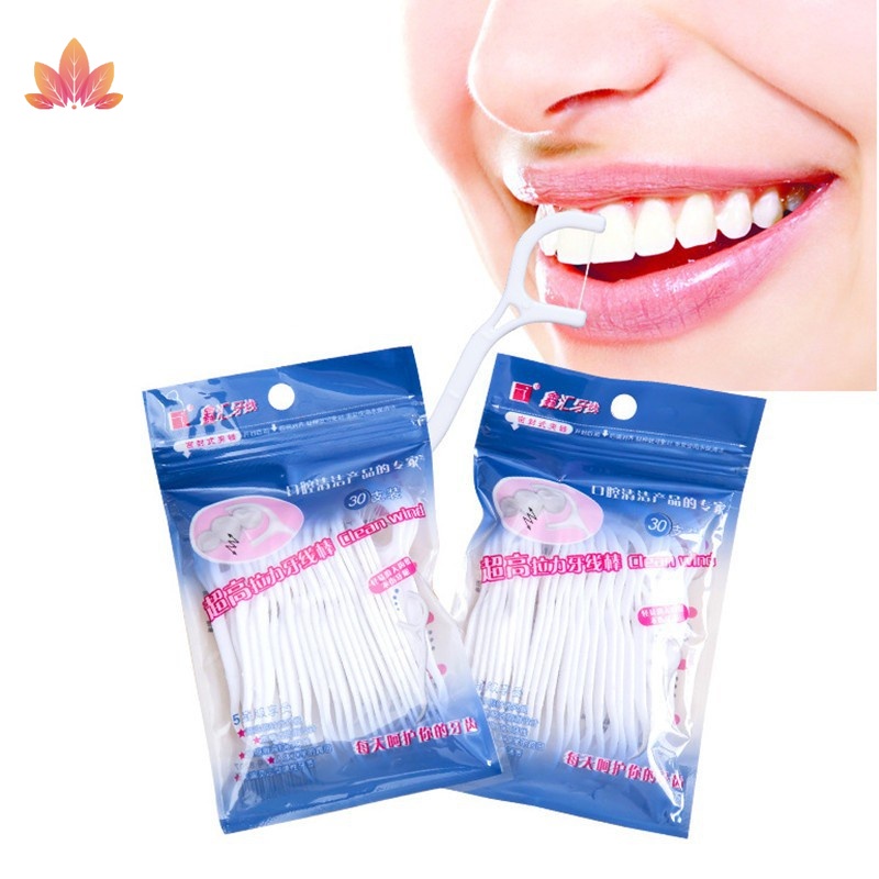 Tăm chỉ nha khoa bịch 30 cái chăm sóc răng miệng hiệu quả JP5