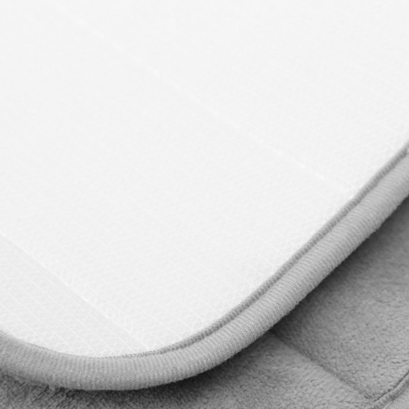 Thảm Chùi Chân Bằng Cao Su Non Mềm Mại Thấm Hút Tốt Chống Trượt Màu Xám Kích Thước Lớn 60X160cm Dành Cho Phòng Tắm / Nhà Bếp