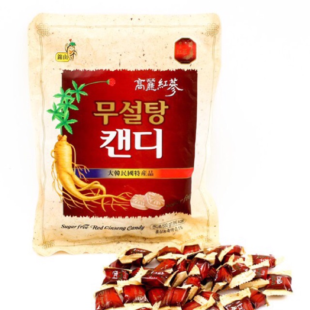KẸO SÂM KHÔNG ĐƯỜNG HÀN QUỐC 500G - DATE 2025