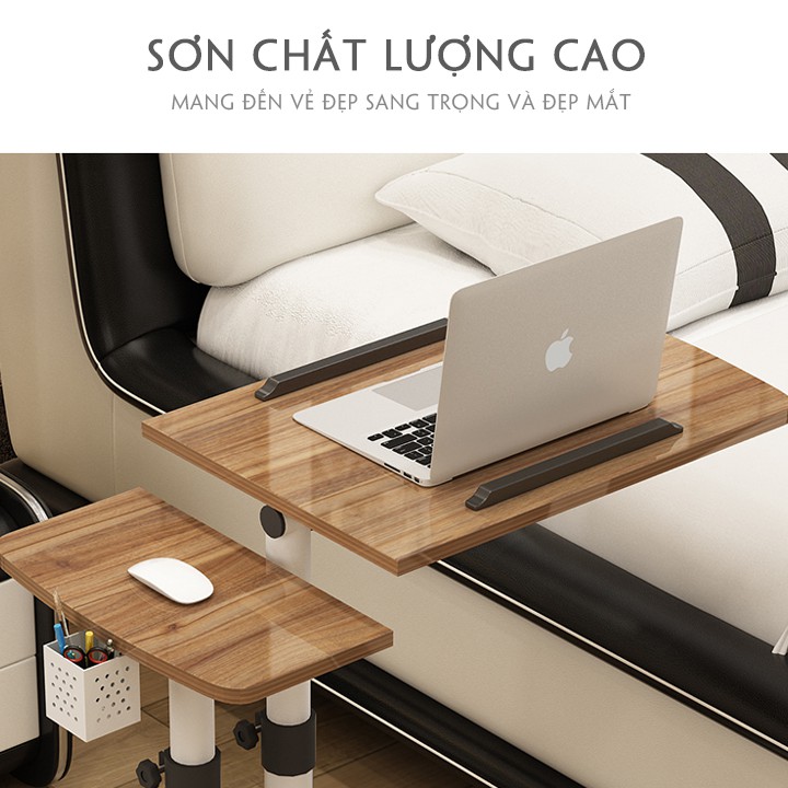 Bàn Laptop Di Động Thông Minh khung đôi, chân tròn, kèm giỏ bút - M015-2 | BigBuy360 - bigbuy360.vn