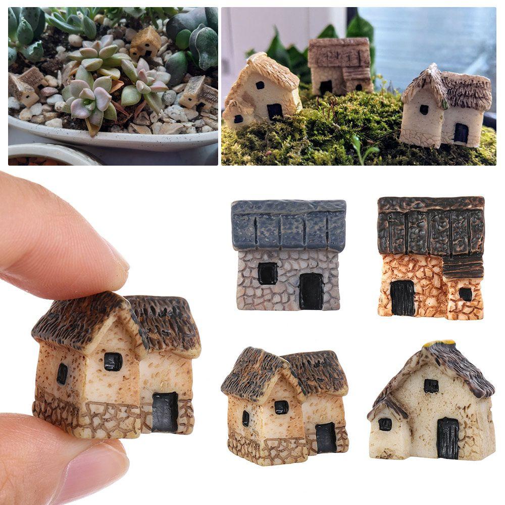 GOGOUP Mô Hình Ngôi Nhà Mini Trang Trí Sân Vườn