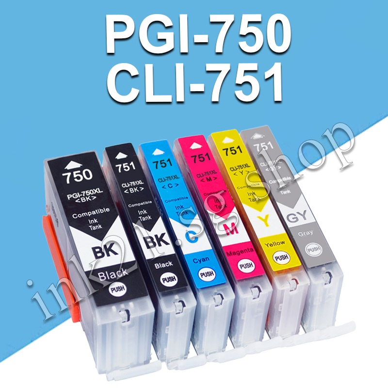 Hộp Mực Pg-750 CLI 751 PGI-750 CLI-751 PGI750XL CLI 750XL Cho Máy Ảnh Canon MG6370 MG7170 MG7570 IP8770