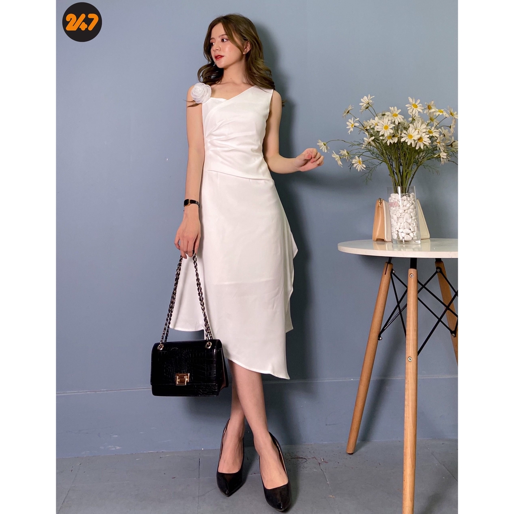 [Mã FATHANG5 giảm 10K đơn 50K] Váy trắng tiểu thư hàng thiết kế | BigBuy360 - bigbuy360.vn