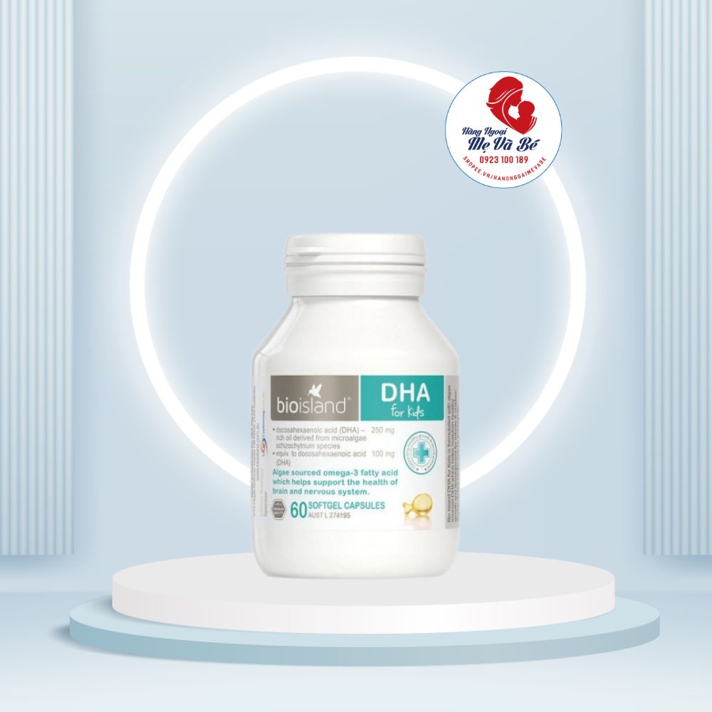 Vitamin DHA Bio Island CHO BÉ hộp 60 viên [Date 10/2025]