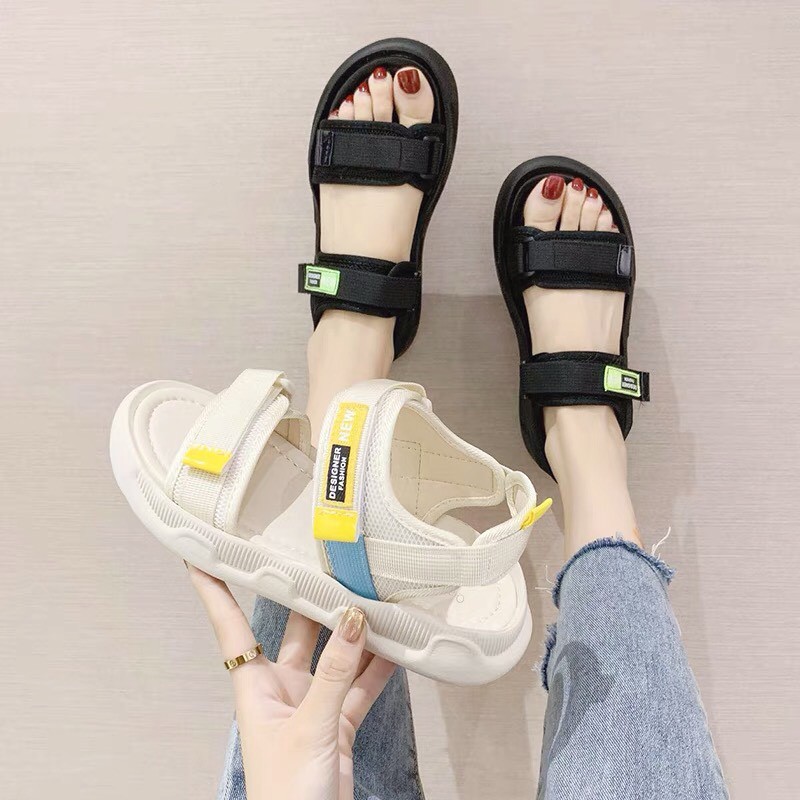 FREE SHIP Sandal nữ quai hậu quai dán kiểu hàn quốc đế mềm , êm chân siêu xinh