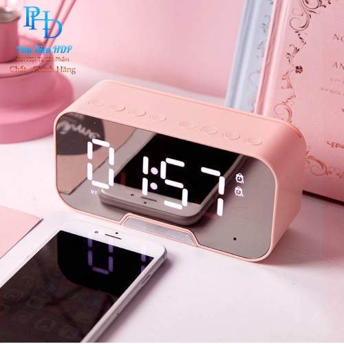 [Hàng Chính Hãng] Loa Bluetooth Nghe Hay Chính Hãng D88 Kiêm Đồng Hồ Có Giá Đỡ Điện Thoại FM Đo Nhiệt Độ