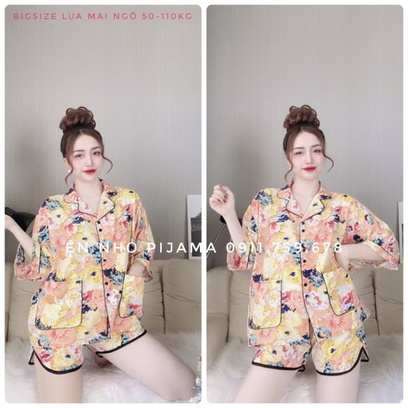 Bộ mặc nhà Pijama Đùi đủ size 55-100kg Cánh Rơi  siêu mềm Mát - Có size Big