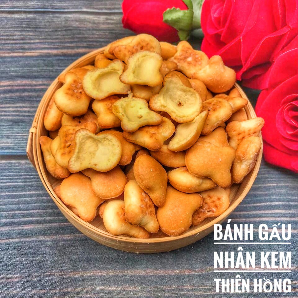 Bánh Gấu Nhân Kem Thiên Hồng - Bánh Gấu Chùm Ngây Moringa - Bánh Gấu Cafe Moringa - Bánh Gấu Mix Vị