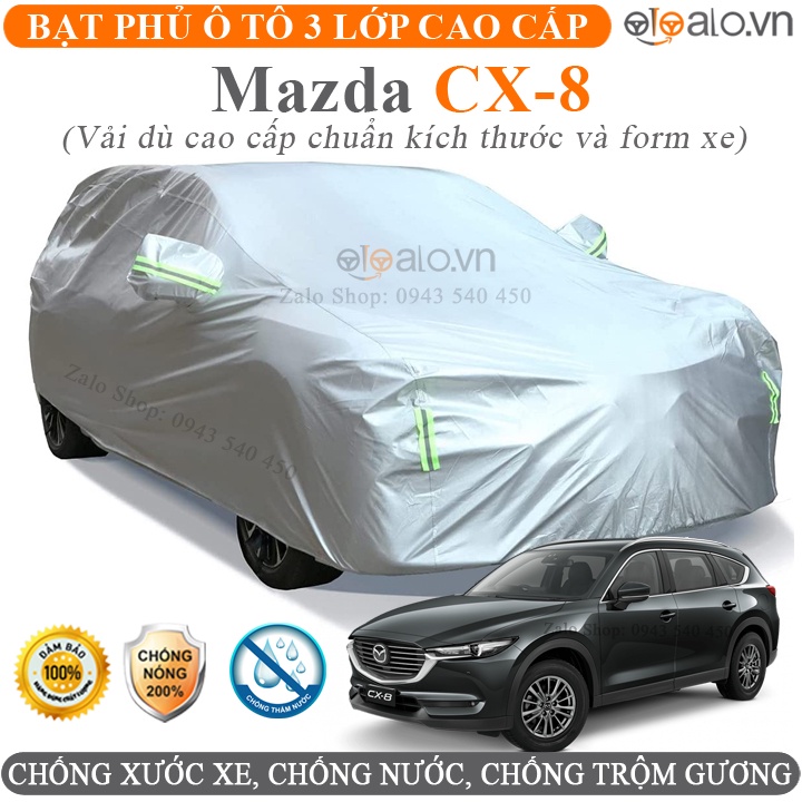 Bạt Phủ Ô Tô Mazda CX8 Cao Cấp 3 Lớp Chống Nắng Nóng Chống Nước Chống xước | OTOALO