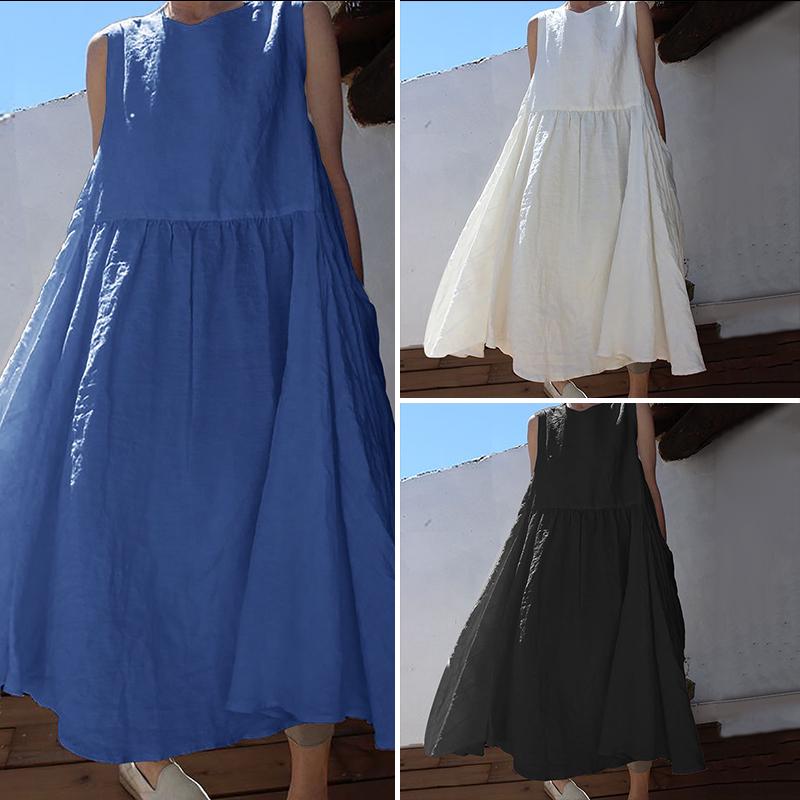 Đầm Maxi sát nách thiết kế oversized cho phái nữ