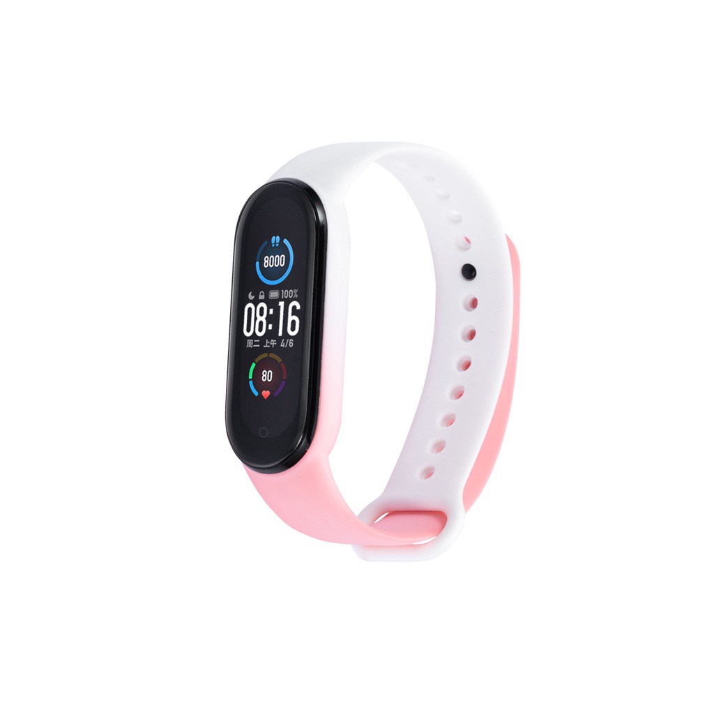 Mềm Dây Đeo Thay Thế Chất Liệu Silicon Màu Sắc Tương Phản Cho Xiaomi Mi Band 3 4 5 6