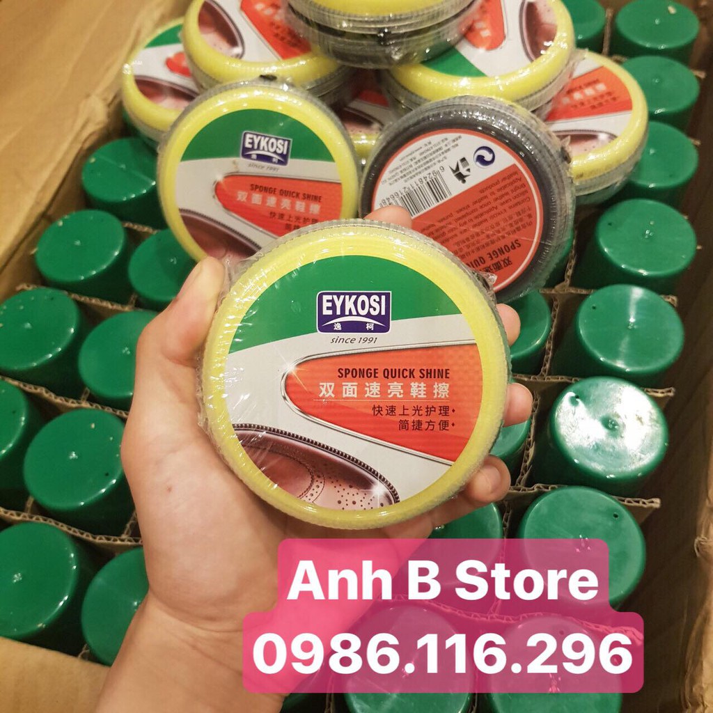 EYKOSI _ Xi lười đánh bóng giày, Xi mỡ lông cừu, SPONGE QUICK SHINE