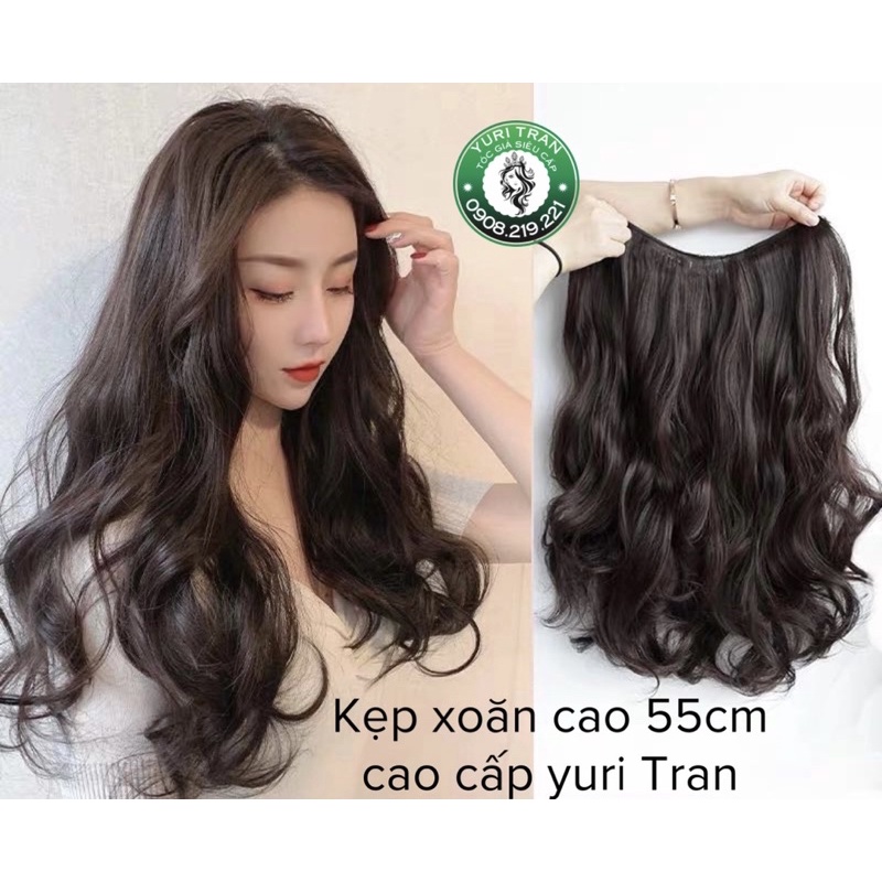 TÓC KẸP PHÍM NỬA ĐẦU CAO CẤP YURI TRAN - LOẠI ĐẸP DÙNG NHIỆT TẠO KIỂU NHƯ TÓC THẬT, GỘI KHÔNG MẤT NẾP